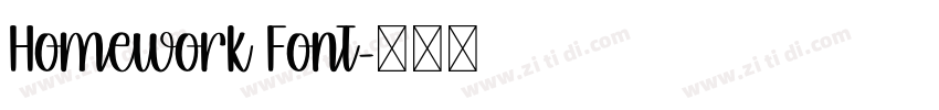 Homework Font字体转换